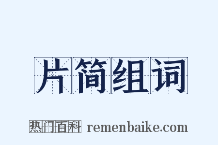 片简组词是什么意思的图片